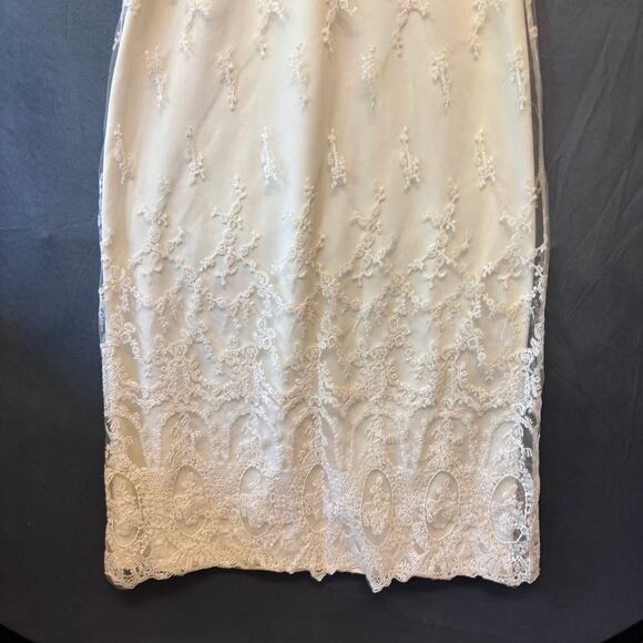 ASTR Dress Crochet Lace Dainty Fairy Whimsical Mesh Tiered Maxi Cottage Ethereal - Picture 5 of 15